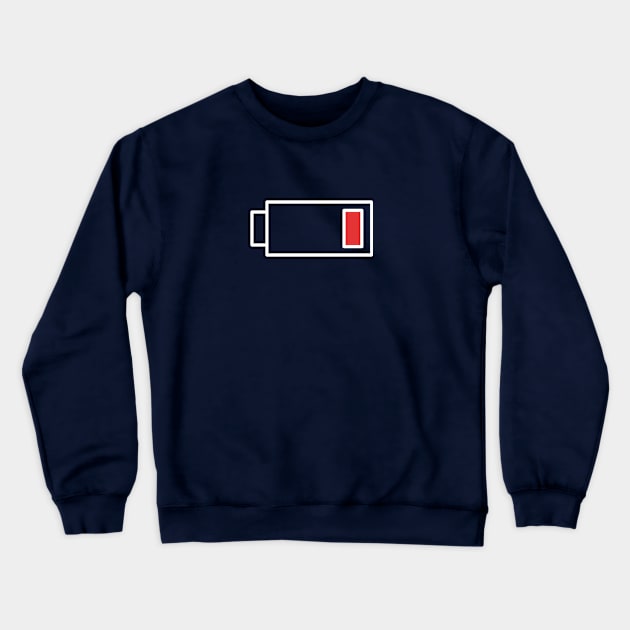 Low Battery Simple Graphic illustration Crewneck Sweatshirt by MerchSpot